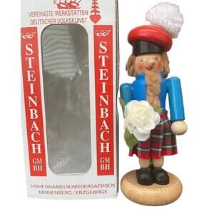 Steinbach German Wooden Nutcracker Scottish Highlander 6” Figure Man Vtg Kilt